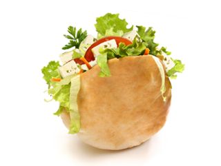 Pita Queijo Feta e Salada