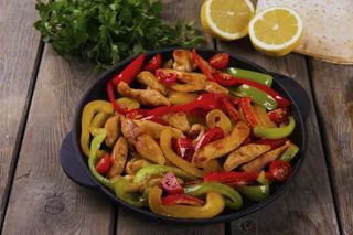 Перец жареный с мясом 