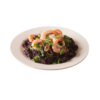 Arroz Negro De Calamar Y Gamba Roja
