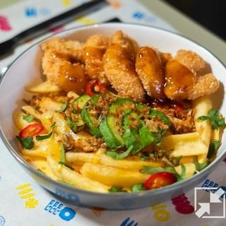 КАРТОПЛЯ ФРІ З КРЕВЕТКОЮ