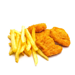 Chicken nuggets with chips 