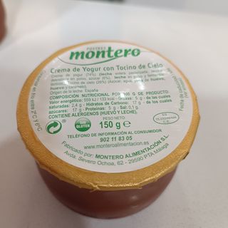 Yogur con Tocino de Cielo