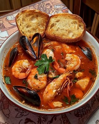 ZUPPA DI PESCE (supa picanta de peste si fructe de mare)