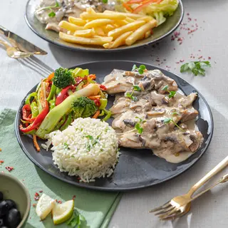 Plat Poulet Sauce Champignons