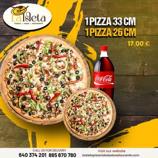 Menú Pizza (33 Cm.) Y Pizza (26 Cm.)