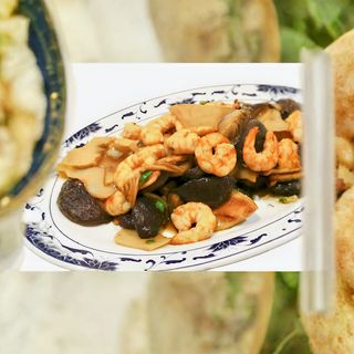 Gambas Con Bambú Y Setas Chinas