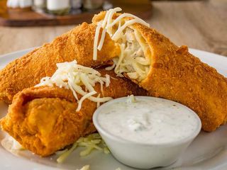 Chicken and cheese pancake