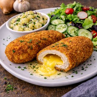 Kotlet De Volaille z żółtym serem i masłem