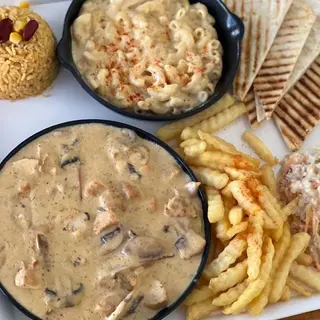 Plat Escalope Champignons sauce fromagère