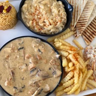 Plat Escalope Champignons sauce fromagère
