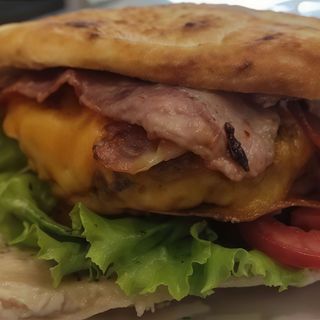 Panino America con hamburger