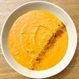 Crema de Calabaza, zanahoria y puerros. (V/GF)