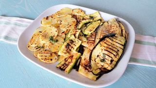 Verdure grill e patate al forno
