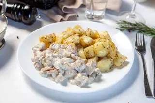 Piept de pui în sos de smântână 