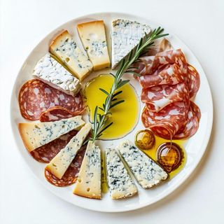 Taglieri salumi & formaggi con miele e sott' olio della casa