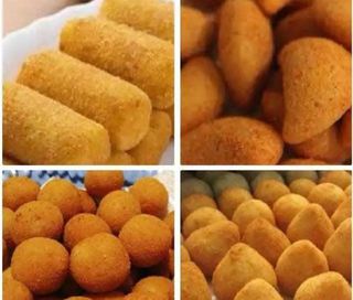 Porções de Salgados Fritos