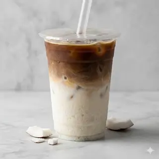 Caffè con latte di cocco