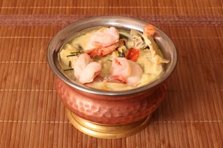  Zielone curry z krewetkami