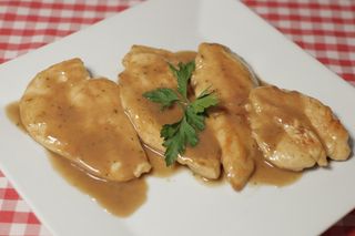 Escalopín de pollo Marsala