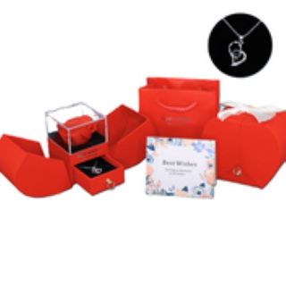 CAJA ROJA CON ROSA PRESERVADA