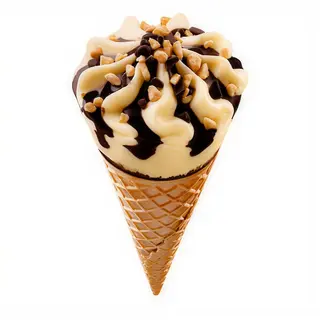Cono de vainilla y chocolate