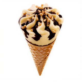Cono de vainilla y chocolate