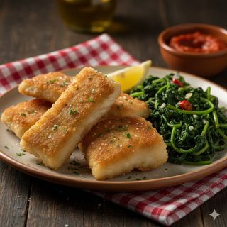 Baccalà fritto con friarielli