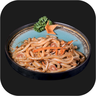 Udon con gamberi
