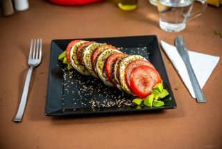 Caprese salad with avocado