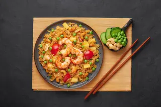 Arroz Frito con Gambas