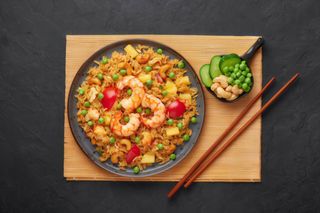 Arroz Frito con Gambas