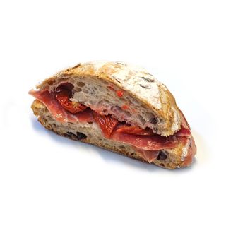 Ciabattina kalamata de jamón gran reserva y tomate seco 190g
