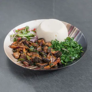 Matumbo Fry / Ugali / Rice / Chapati , Veges