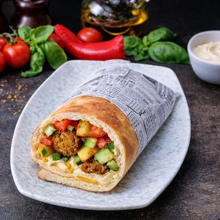 Focaccia roll falafel