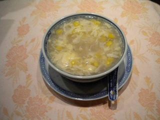 166. Zuppa con pollo e mais