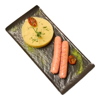 Молочные сосиски с пюре