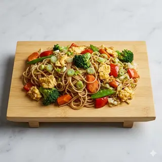 126. Spaghetti soia con verdure