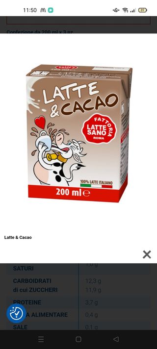 Latte e cacao