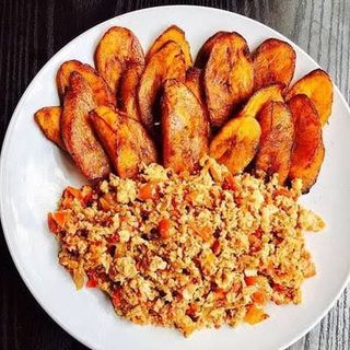 Plantain With Egg Or Fish Sauce