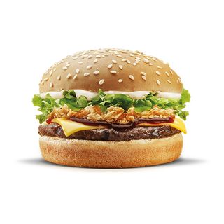 ბურგერი დელუქსი საქონლის ხორცით