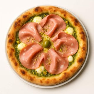 Pizza Mortadella Pesto