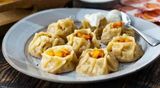 Манты с мясом и тыквой