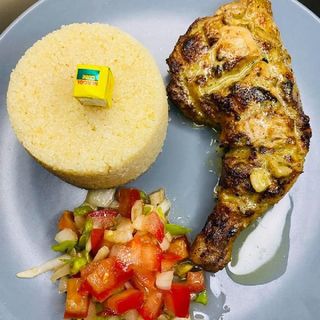 Attiéké Poulet Mariné Et Braisé