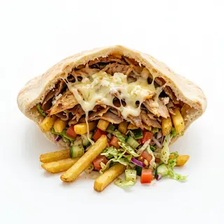 Pita Kebab Con Queso