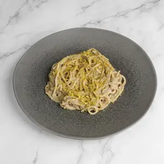 Spaghetti Crema de Pistacho