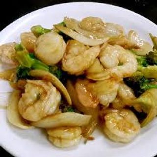 Gambas Con Salsa De Ostras