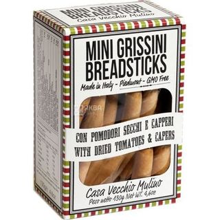 GRISINE - MINI GRISSINI C/POMODORI SECCHI E CAPPERI 130G