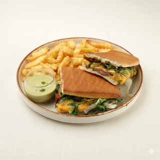 სტეიკის სენდვიჩი ჰალაპენიოს სოუსით