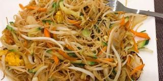 35. Spaghetti di soia con gamberi