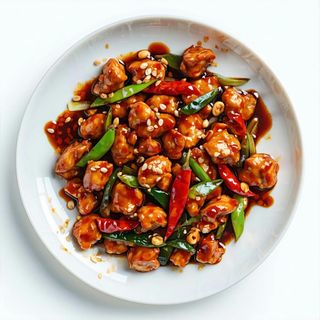 Pollo alla kung pao piccante